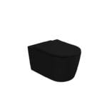 Vitra Metropole Round Asma Klozet Quantumflush, Gizli Montajlı, 56 cm, Mat Siyah