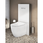 Vitra Vitrus Duvar Önü Cam Rezervuar Duvara Tam Dayalı Yerden Klozetler İçin, 114 cm, Beyaz, 3/6 Litre, Beyaz - Görsel 3