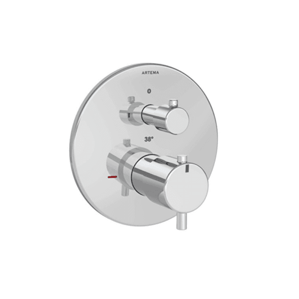 Vitra Root Round Ankastre Termostatik Banyo Bataryası, V-Box (Sıva Üstü Grubu), Krom