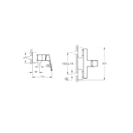 Vitra Minimax Square Duş Bataryası, Krom - Görsel 2