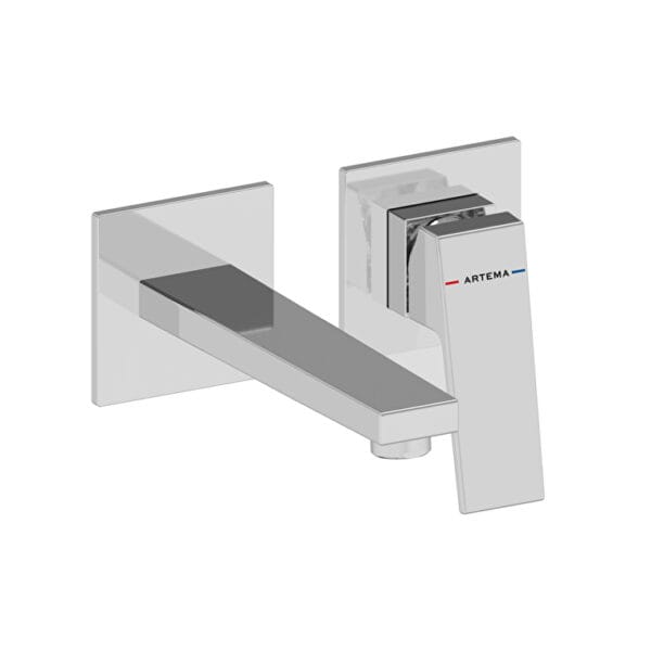 Vitra Minimax Square Ankastre Lavabo Bataryası, Kısa (Sıva Üstü Grubu), Krom