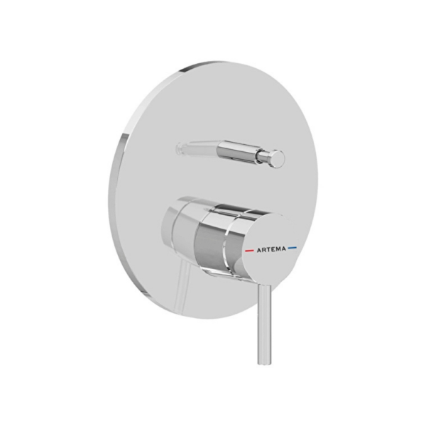 Vitra Minimax Round Ankastre Mekanik Banyo Bataryası, Minibox, Krom