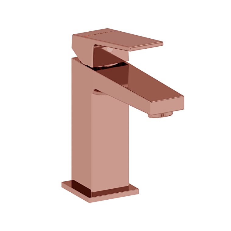 A4372029EXP-1.jpg Vitra Minimax Square Lavabo Bataryası, Soft Bakır - Görsel 1