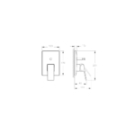 Vitra Minimax Square Ankastre Banyo/Duş Bataryası, Minibox (Sıva Üstü Grubu), Krom - Görsel 2