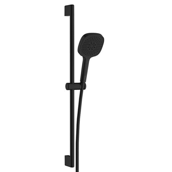 Vitra Core Square Sürgülü El Duşu Takımı, 3 Fonksiyonlu 12 cm, Mat Siyah