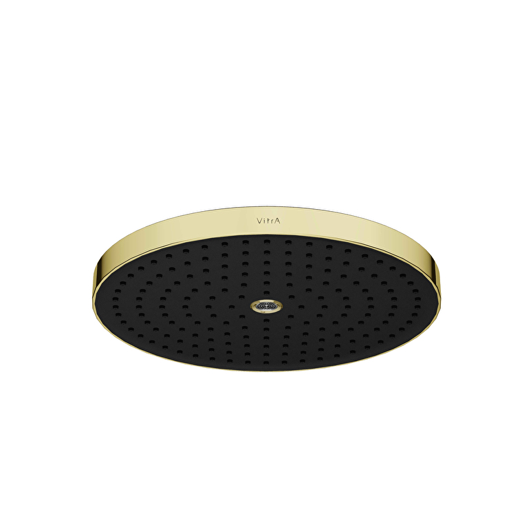A4592274-1.jpg Vitra Prime Round Duş Başlığı 2 Fonksiyonlu 30 cm, Soft Altın - Görsel 1