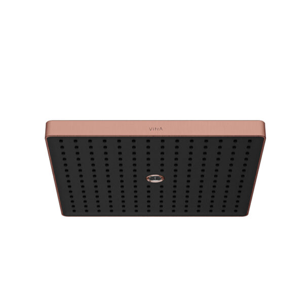 Vitra Prime Square Duş Başlığı 2 Fonksiyonlu 30 cm, Fırçalı Bakır