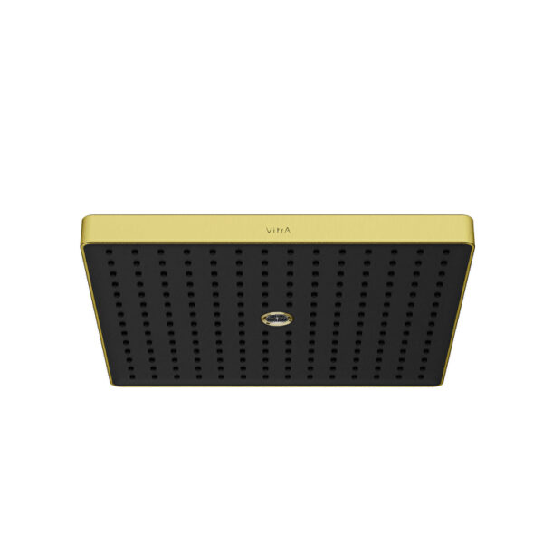 Vitra Prime Square Duş Başlığı 2 Fonksiyonlu 30 cm, Fırçalı Altın