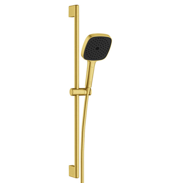 Vitra Prime Square Sürgülü El Duşu Takımı, 3 Fonksiyonlu 13 cm, Fırçalı Altın