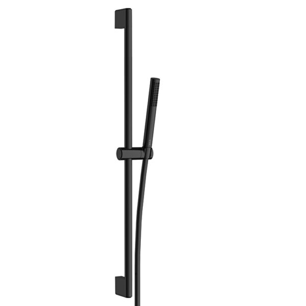 Vitra Prime Round Stick Round Sürgülü El Duşu Takımı, Parlak Siyah