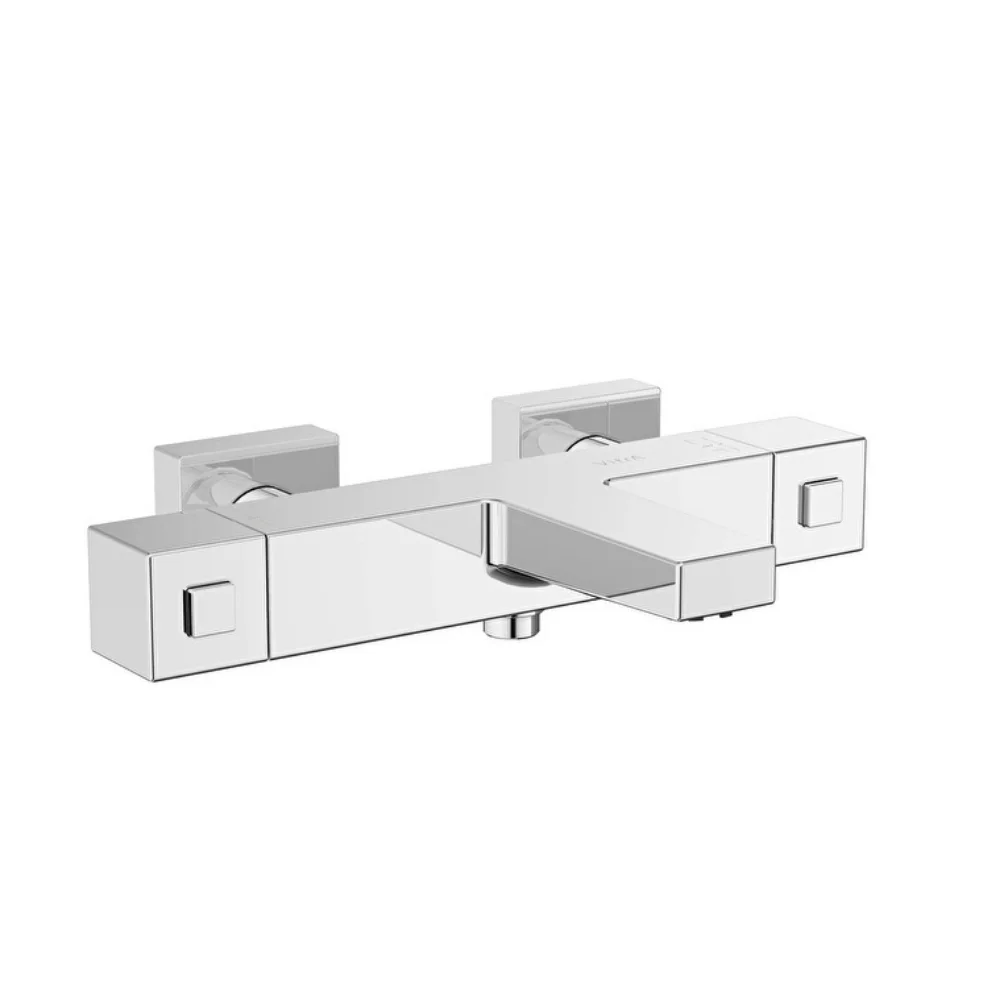 A47302.webp Vitra Base Square Termostatik Banyo Bataryası, Krom - Görsel 1