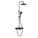 Vitra Core Round 250 Termostatik Banyo Bataryalı Duş Sistemi, Mat Siyah