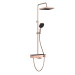 Vitra Core Square 250 Termostatik Banyo Bataryalı Duş Sistemi, Soft Bakır