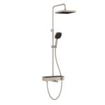 Vitra Core Square 250 Termostatik Banyo Bataryalı Duş Sistemi, Fırçalı Nikel