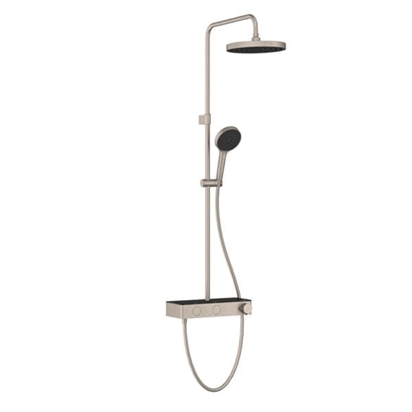 Vitra Core Round 250 Termostatik Duş Bataryalı Duş Sistemi, Fırçalı Nikel