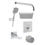 Vitra Aquacontrol Square Ankastre Banyo Seti (A42746, A42806, A45652, A45915, A45913, A43131), Krom