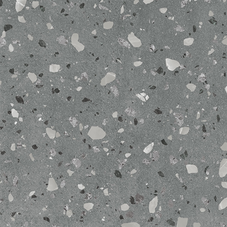 K950794R0001VTE0-1.jpg VitrA 60x60, Set6.0, Fon, Terrazzo Koyu Gri, R10A - Görsel 1