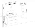 Badella Belen 55100 V31 Banyo Dolabı 100 cm - Görsel 2