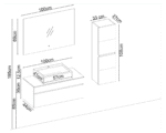 Badella Lines 39100 V31 Banyo Dolabı 100 cm - Görsel 2