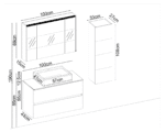 Badella Lines 55100 V31 Banyo Dolabı 100 cm - Görsel 2