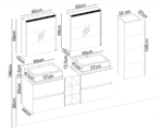 Badella Lines 55160 V31 Banyo Dolabı 160 cm - Görsel 2
