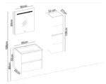 Badella Lines 5565 V32 Banyo Dolabı 65 cm - Görsel 2