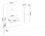 Badella Lines 5585 V32 Banyo Dolabı 85 cm - Görsel 2