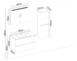 Badella Lines 5585 V34 Banyo Dolabı 85 cm - Görsel 2