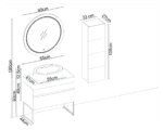 Badella Maya 3985 V31 Banyo Dolabı 85 cm - Görsel 2