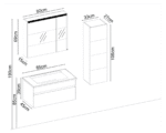 Badella Maya 3985 V32 Banyo Dolabı 85 cm - Görsel 2