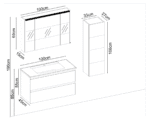 Badella Maya 55100 V32 Banyo Dolabı 100 cm - Görsel 2