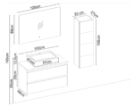 Badella Maya 55100 V33 Banyo Dolabı 100 cm - Görsel 2