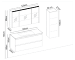 Badella Maya 55120 V32 Banyo Dolabı 120 cm - Görsel 2