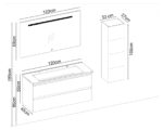 Badella Maya 55120 V33 Banyo Dolabı 120 cm - Görsel 2