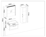 Badella Mobelco 2865 V31 Banyo Dolabı 65 cm - Görsel 2
