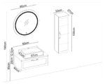 Badella Mobelco 2885 V31 Banyo Dolabı 85 cm - Görsel 2
