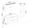 Badella Mobelco 55100 V32 Banyo Dolabı 100 cm - Görsel 2