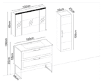 Badella Mobelco 55100 V33 Banyo Dolabı 100 cm - Görsel 2