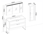 Badella Mobelco 55120 V31 Banyo Dolabı 120 cm - Görsel 2