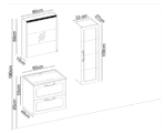 Badella Mobelco 5565 V31 Banyo Dolabı 65 cm - Görsel 2
