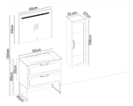 Badella Mobelco 5585 V31 Banyo Dolabı 85 cm - Görsel 2
