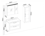Badella Mobelco 5585 V32 Banyo Dolabı 85 cm - Görsel 2