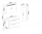 Badella Mobelco 5585 V33 Banyo Dolabı 85 cm - Görsel 2