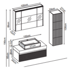 Badella Royal 28100 V31 Banyo Dolabı 100 cm - Görsel 2