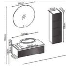 Badella Royal 28100 V32 Banyo Dolabı 100 cm - Görsel 2