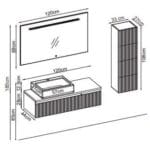 Badella Royal 28120 V32 Banyo Dolabı 120 cm - Görsel 2