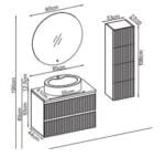 Badella Royal 5585 V31 Banyo Dolabı 85 cm - Görsel 2