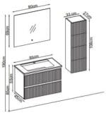 Badella Royal 5585 V32 Banyo Dolabı 85 cm - Görsel 2