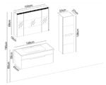 Badella Toledo 3985 V31 Banyo Dolabı 85 cm - Görsel 2