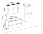 Badella Toledo 55100 V31 Banyo Dolabı 100 cm - Görsel 2